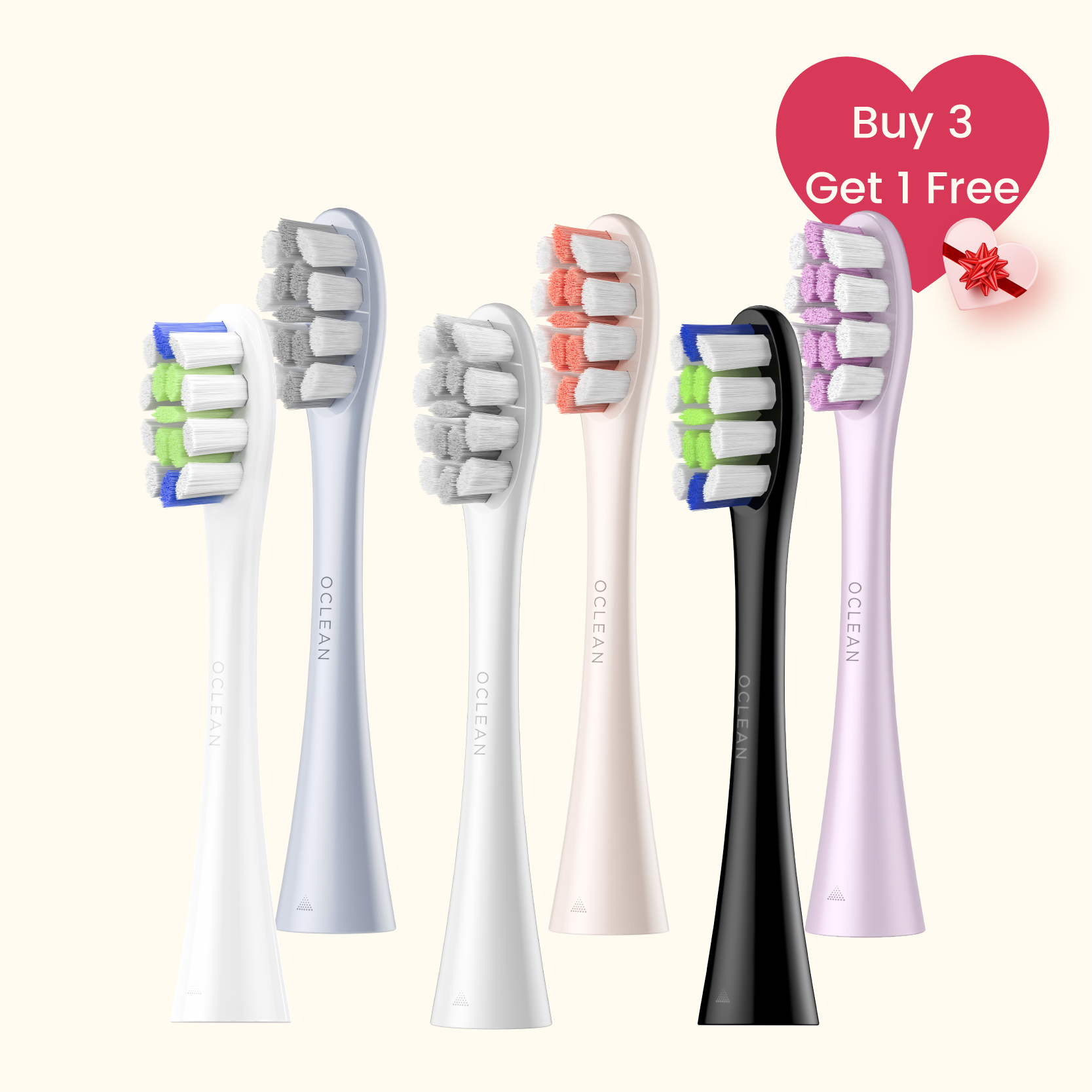 Mix and match any toothbrush heads refills: Buy 3, Get 1 Free!