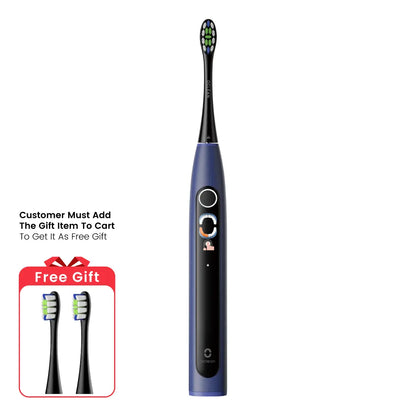 Oclean X Lite Smart Sonic Toothbrush - Blue with 2PCS Free Gift 1